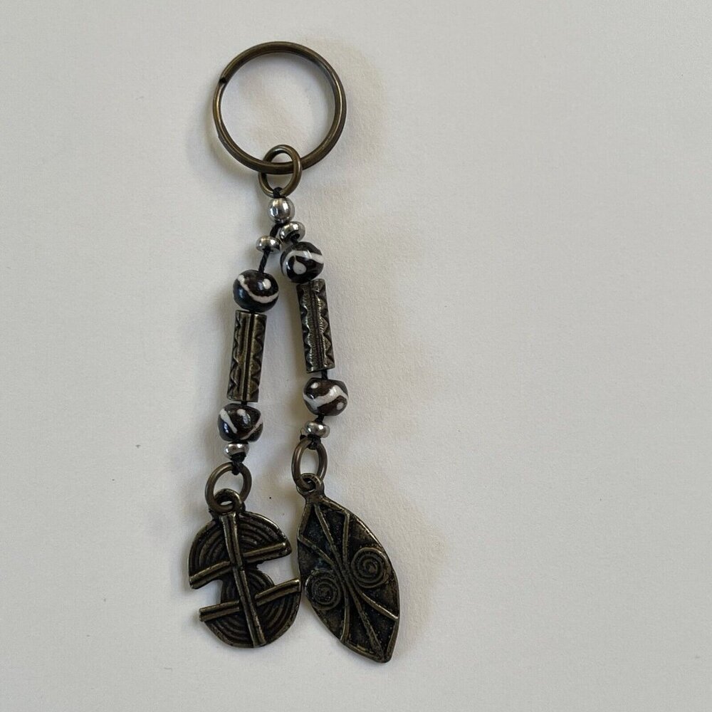 Handbag 2 Charms Antique Style‎ Metal Key Chain Fob